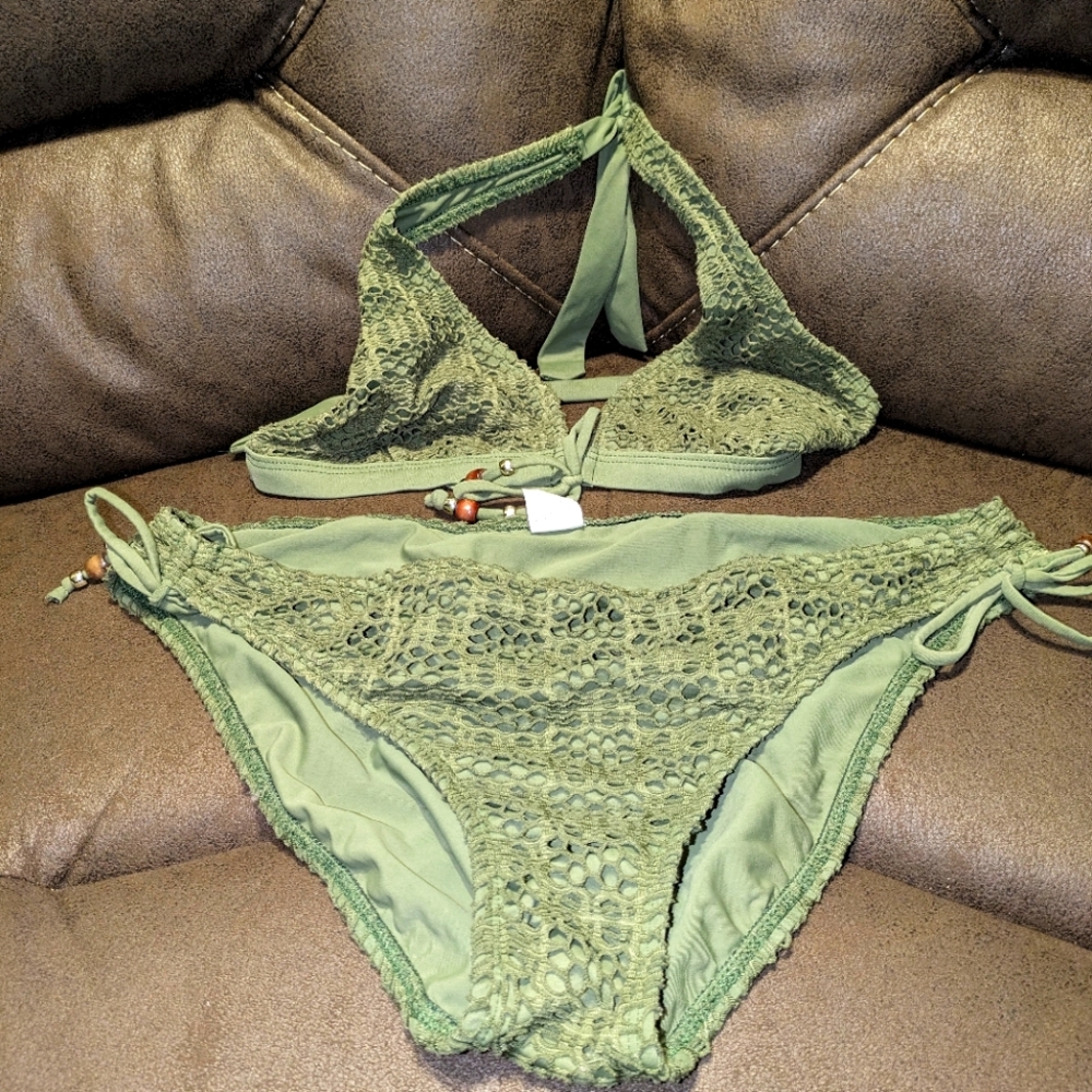 Green Beautiful Bikini